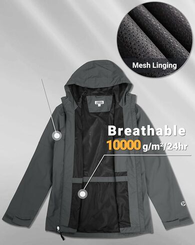 Outdoor Ventures Men's Packable Rain Jacket Waterproof Raincoat with Hood in Saudi Arabia
