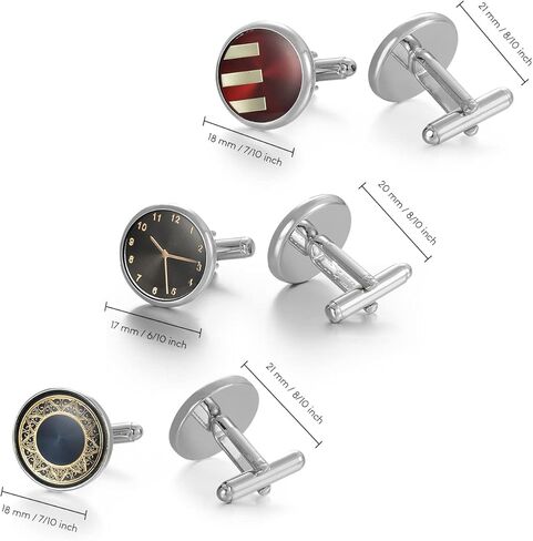 Wynameleri Cufflinks Set 6 Pairs for Men, Business Formal Shirts Buttons Cuff Link Packed in Case in Saudi Arabia