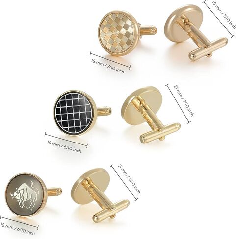 Wynameleri Cufflinks Set 6 Pairs for Men, Business Formal Shirts Buttons Cuff Link Packed in Case in Saudi Arabia