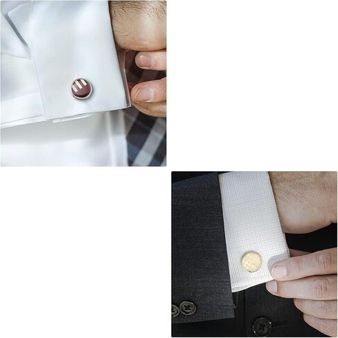 Wynameleri Cufflinks Set 6 Pairs for Men, Business Formal Shirts Buttons Cuff Link Packed in Case in Saudi Arabia