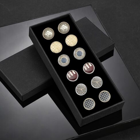 Wynameleri Cufflinks Set 6 Pairs for Men, Business Formal Shirts Buttons Cuff Link Packed in Case in Saudi Arabia