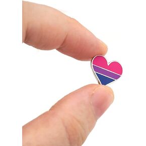 ثنائي الجنس ثنائي الفخر دبوس القلب العلم صغير المينا دبوس الديكور للملابس والحقائب in Kuwait