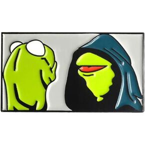 دبوس معدني مطلي بالمينا على شكل ضفدع من ايفل كيرميت بتصميم ضفدع، دبوس بروش مضحك، هدية مجوهرات انيقة لطية صدر السترة شارة قبعة حقيبة الظهر، اكسسوارات معدن، بدون احجار كريمة, معدن, بدون أحجار كريمة in Kuwait