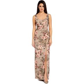 Adrianna Papell Women's Matelasse Long Dress