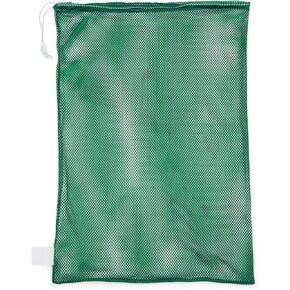 Champion Sports Mesh Sports Equipment Bag, Green, 24x36 Inches - Multipurpose, Nylon Drawstring Bag with Lock and ID Tag for Balls, Beach, Laundry in Saudi Arabia
