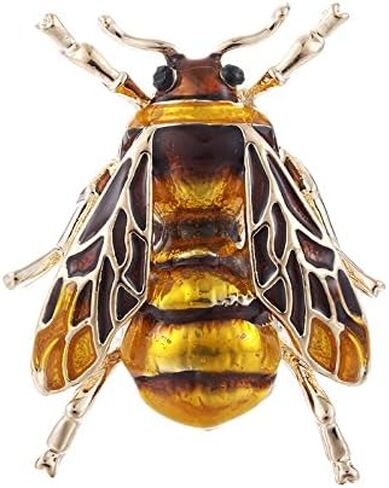 Reizteko موضة الحشرات الطبيعية الحيوان المينا دبابيس النحل تلعثم النحل العنكبوت سبيكة دبابيس مجوهرات خمر in Kuwait