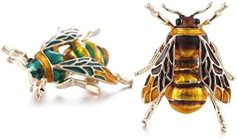 Reizteko موضة الحشرات الطبيعية الحيوان المينا دبابيس النحل تلعثم النحل العنكبوت سبيكة دبابيس مجوهرات خمر in Kuwait