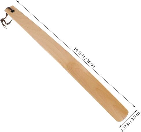 Travel Shoehorn Travel Accessories Tools Wooden Shoe Horn 2 Pcs - 15in Shoe Spoon for Boots and Shoes, Shoe Horn and Short Handle for Seniors, & Adults Travel Accessories Tools in Saudi Arabia