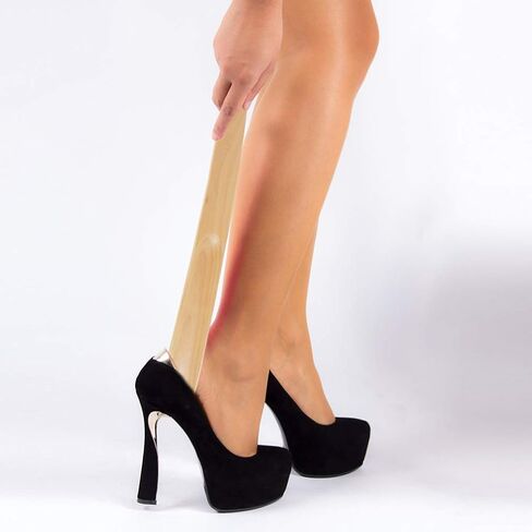 Travel Shoehorn Travel Accessories Tools Wooden Shoe Horn 2 Pcs - 15in Shoe Spoon for Boots and Shoes, Shoe Horn and Short Handle for Seniors, & Adults Travel Accessories Tools in Saudi Arabia