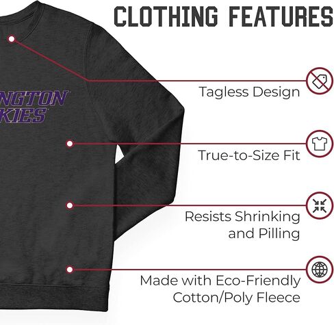Campus Colors NCAA Adult Charcoal Crewneck Fleece Sweatshirt - Cotton Blend - Stay Warm & Represent Your Team With Style in Saudi Arabia