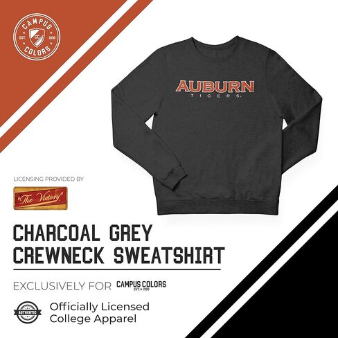 Campus Colors NCAA Adult Charcoal Crewneck Fleece Sweatshirt - Cotton Blend - Stay Warm & Represent Your Team With Style in Saudi Arabia