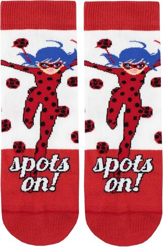 Miraculous Ladybug Girls' Lady Bug Socks Pack of 3 in Saudi Arabia