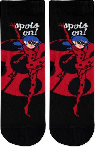 Miraculous Ladybug Girls' Lady Bug Socks Pack of 3 in Saudi Arabia