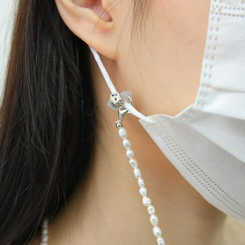 نظارات LUNALUCE الأنيقة المصنوعة من حبات اللؤلؤ الطبيعي ونظارات أكريليك أنيقة وحزام حامل/نظارات شمسية للشاطئ وقلادة ثابتة متوافقة in Kuwait