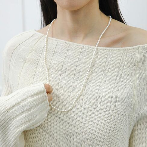 نظارات LUNALUCE الأنيقة المصنوعة من حبات اللؤلؤ الطبيعي ونظارات أكريليك أنيقة وحزام حامل/نظارات شمسية للشاطئ وقلادة ثابتة متوافقة in Kuwait