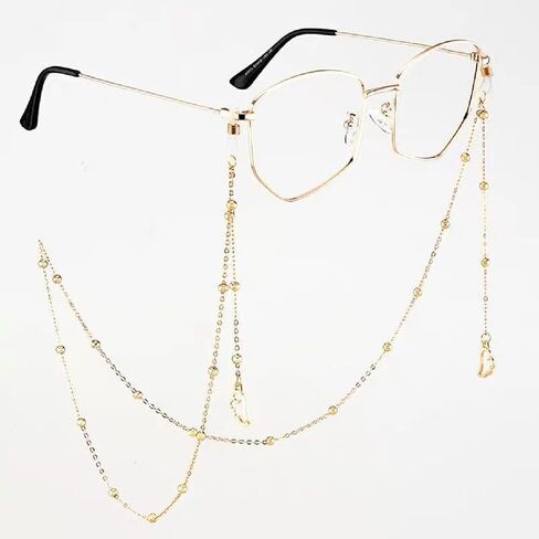 2 PCS Eyeglass Chain Pearl Star and Angel Wings Pendant Mask Chains Eyewear Strap Holder Glasses Retainer with Clips in Saudi Arabia