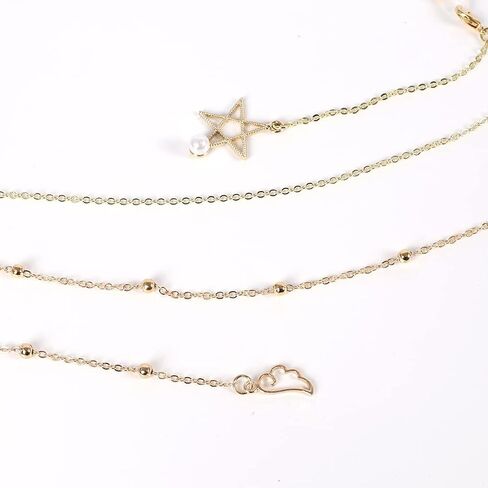 2 PCS Eyeglass Chain Pearl Star and Angel Wings Pendant Mask Chains Eyewear Strap Holder Glasses Retainer with Clips in Saudi Arabia