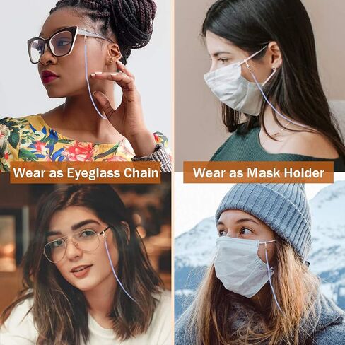 Mask Holder/Eyeglass Holder Straps for Women – Crystal Bead Lanyard Necklace in Saudi Arabia