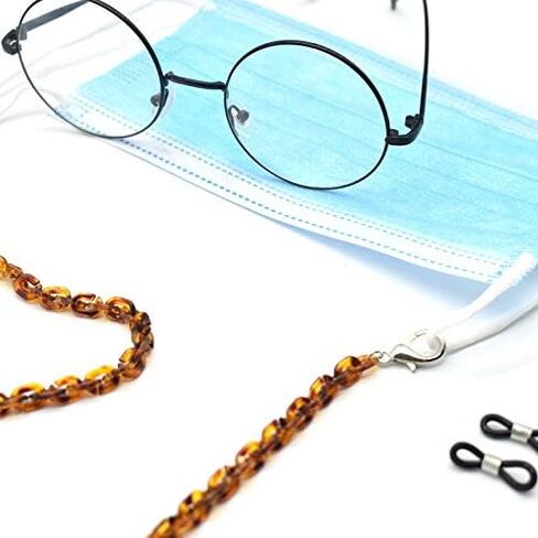 COLORFUL BLING Mask Holder Lanyard Chain Necklace Eyeglass Eyewear Stracp Leash Handy Face Mask Retainer Hanger Keeper in Saudi Arabia