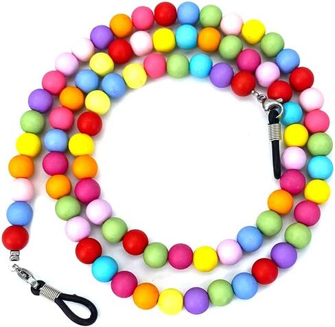 الخرز الملونة المرأة سلسلة النظارات النظارات مثبات قناع القراءة الزجاج قلادة حبل in Kuwait