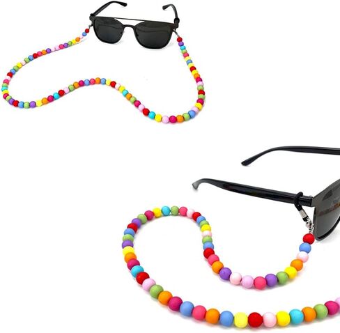 الخرز الملونة المرأة سلسلة النظارات النظارات مثبات قناع القراءة الزجاج قلادة حبل in Kuwait