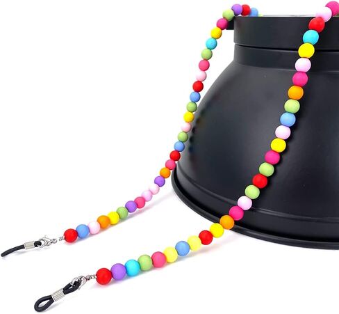 الخرز الملونة المرأة سلسلة النظارات النظارات مثبات قناع القراءة الزجاج قلادة حبل in Kuwait