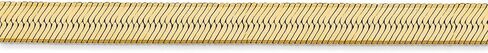 Solid 14k Yellow Gold 5.5mm Silky Herringbone Flat Bracelet in Saudi Arabia
