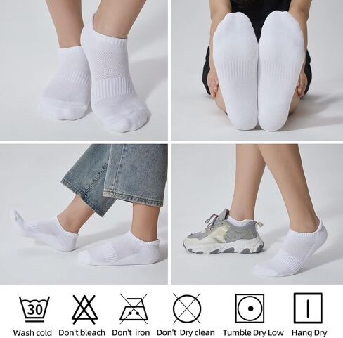 جوارب ATBITER للكاحل للسيدات مع جوارب رياضية مبطنة للجري بدون عرض جوارب منخفضة القطع 6 أزواج in Kuwait