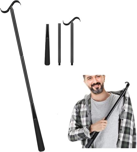 TNBUENO Shoe Horn Long Handle for Seniors Men Women Kids - 34.6 Inch Portable Metal Shoe Spoon Long Handle for Boots in Kuwait