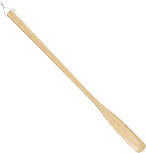 بوق احذية من الخيزران 55 سم مع مقبض طويل، رافع حذاء مع حزام من السيزال للتعليق، بوق احذية طويل من الخشب لكبار السن والرجال والنساء والاطفال الحوامل النباتيين من اوفيتماجيك، لون بيج, بيج in Kuwait