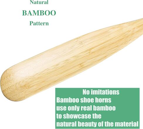 بوق احذية من الخيزران 55 سم مع مقبض طويل، رافع حذاء مع حزام من السيزال للتعليق، بوق احذية طويل من الخشب لكبار السن والرجال والنساء والاطفال الحوامل النباتيين من اوفيتماجيك، لون بيج, بيج in Kuwait