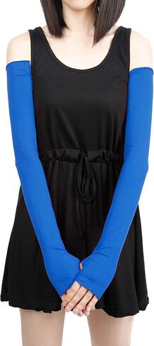 v28 Women Stretchy Long Sleeve Fingerless Gloves in Kuwait