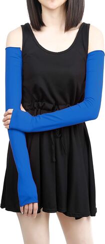 v28 Women Stretchy Long Sleeve Fingerless Gloves in Kuwait