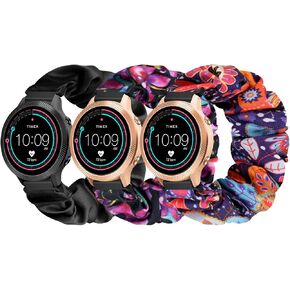 Puhuite Compatible with 16mm 18mm 20mm 22mm Watch Bands,Soft Cute Printed Elastic Cloth Wristband Quick Release Band Scrunchie Wristbands Replacement for Women in Kuwait