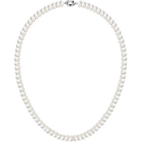 النعناع المياه العذبة مثقف اللؤلؤ السواحل قلادة فضة غرامة مجوهرات للنساء 16 "-20" ، 6.5-8.5 مللي متر in Kuwait