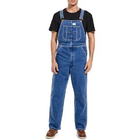 HISEA Men's Denim Bib Overalls, Men's Overalls Workwear with Adjustable Straps and Convenient Tool Pockets