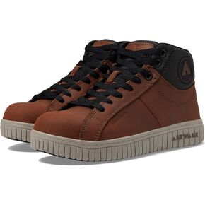Airwalk Deuce Mid Top Composite Toe Women’s Industrial Work Shoes, Brown/Tan, Size 8, Wide, Comfortable & Light Work Shoes for Women, Electric Hazard, Slip Resistant