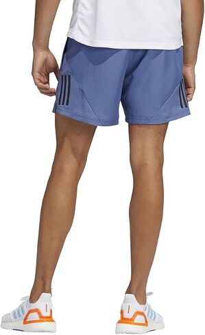 adidas Men's Standard Own The Run 3-Stripes Shorts, Crew Blue, Medium in Saudi Arabia