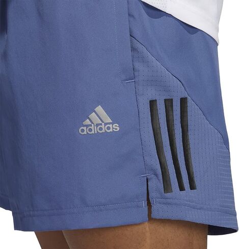adidas Men's Standard Own The Run 3-Stripes Shorts, Crew Blue, Medium in Saudi Arabia