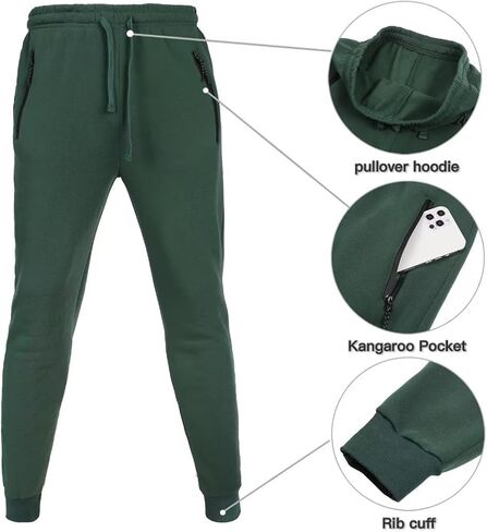 Tracksuit for men 2 pieces,Fleece hooded outfit,casual sweatsuit set jogger suit outdoor sportswear in Saudi Arabia