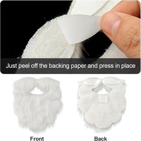 لحية سانتا ذاتية اللصق من TACVEL، زي لحية بيضاء مزيفة، ملحقات أزياء لحية سانتا كلوز لعيد الميلاد لحفلات الكريسماس in Kuwait