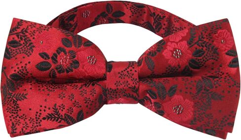 Luckyvestir Bow Ties for Men, Pre-Tied Adjustable Black Bow Tie for Men Boys Wedding Party Gifts in Kuwait