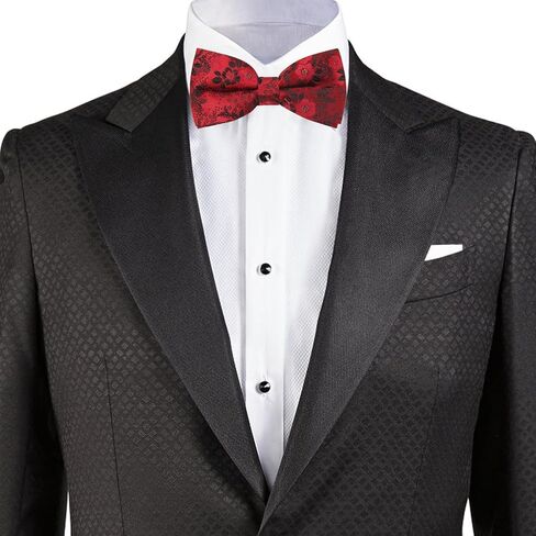 Luckyvestir Bow Ties for Men, Pre-Tied Adjustable Black Bow Tie for Men Boys Wedding Party Gifts in Kuwait