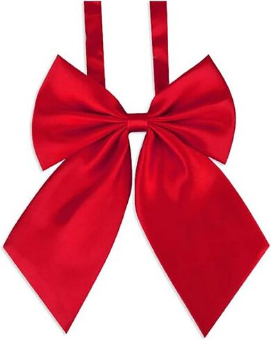 LOPURO Lady Adjustable Pre-tied Bow Tie, Pre Women Uniform Bow Tie Solid Color Bowties for Women Cosplay Party in Kuwait