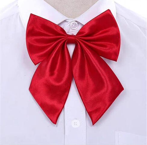 LOPURO Lady Adjustable Pre-tied Bow Tie, Pre Women Uniform Bow Tie Solid Color Bowties for Women Cosplay Party in Kuwait