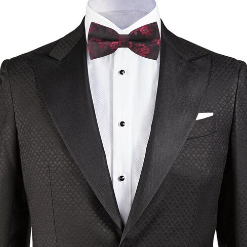 Luckyvestir Bow Ties for Men, Pre-Tied Adjustable Black Bow Tie for Men Boys Wedding Party Gifts in Kuwait