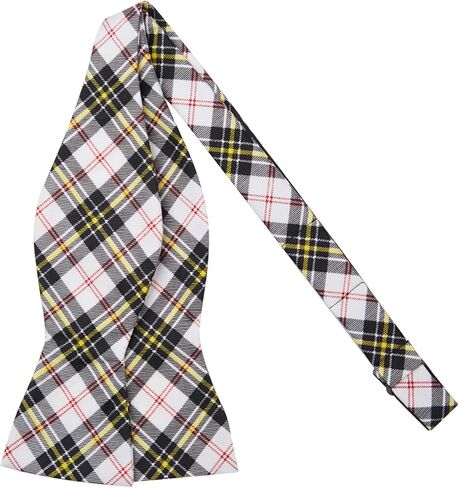 Jacob Alexander Men's Royal Tartans Plaid Self-Tie Bow Tie in Kuwait