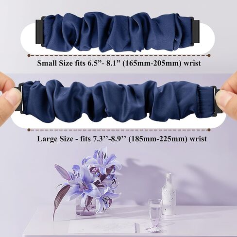 Puhuite Compatible with 16mm 18mm 20mm 22mm Watch Bands,Soft Cute Printed Elastic Cloth Wristband Quick Release Band Scrunchie Wristbands Replacement for Women in Saudi Arabia