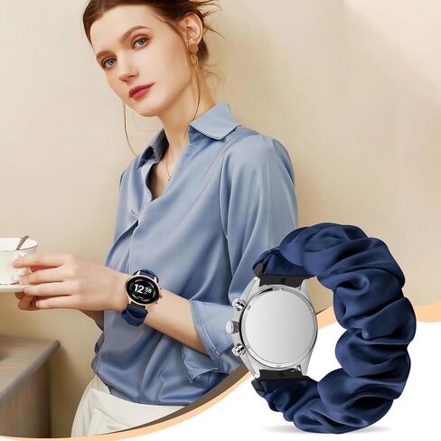 Puhuite Compatible with 16mm 18mm 20mm 22mm Watch Bands,Soft Cute Printed Elastic Cloth Wristband Quick Release Band Scrunchie Wristbands Replacement for Women in Saudi Arabia
