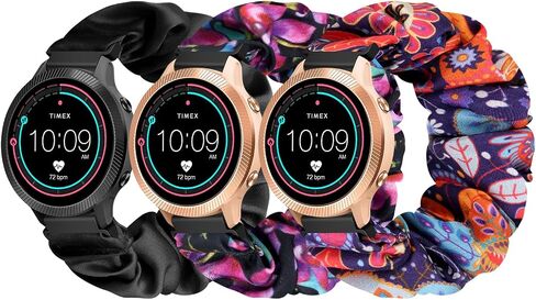 Puhuite Compatible with 16mm 18mm 20mm 22mm Watch Bands,Soft Cute Printed Elastic Cloth Wristband Quick Release Band Scrunchie Wristbands Replacement for Women in Kuwait